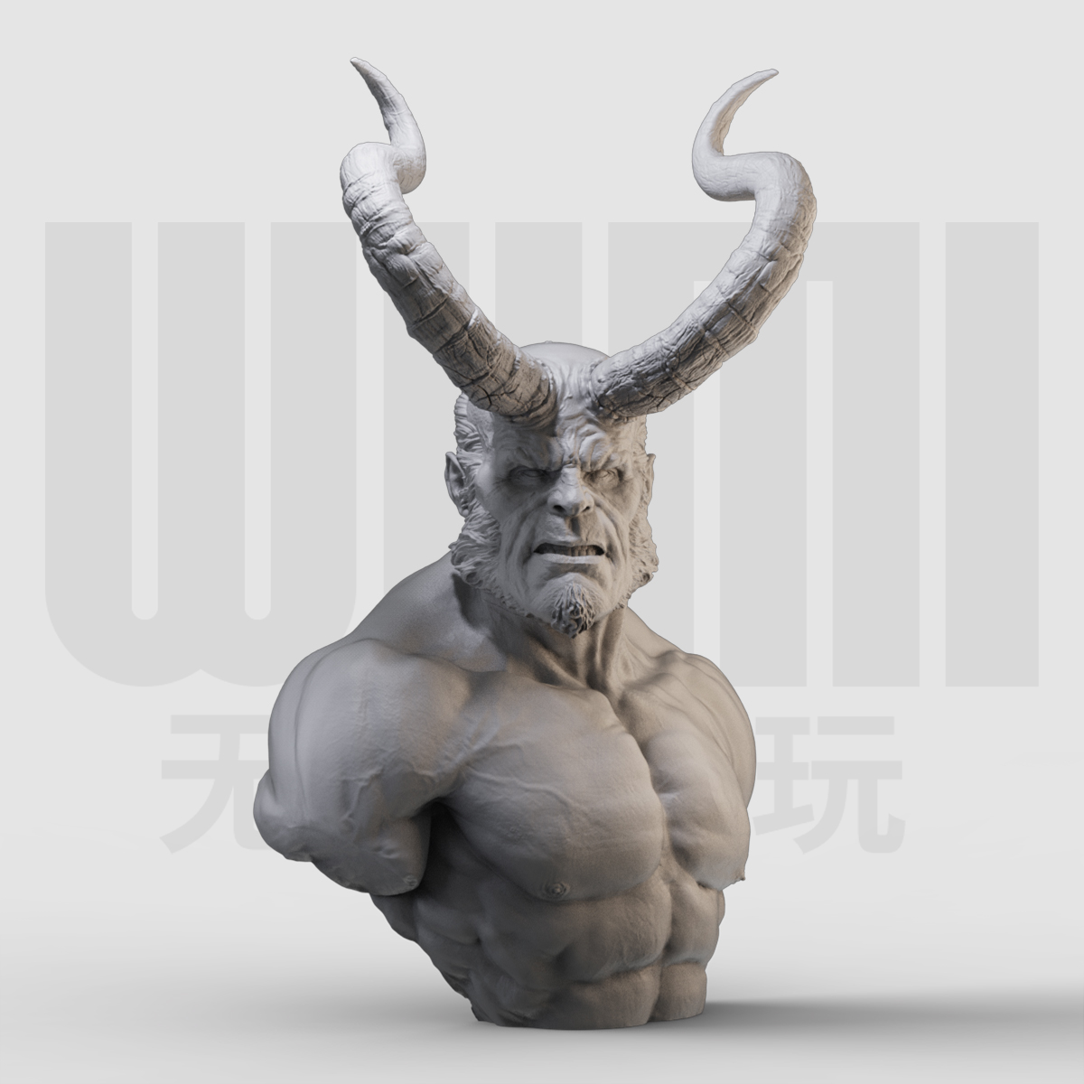 3D Printing For Dummies - 1/16 1/10 Hellboy Bust Miniature 3D