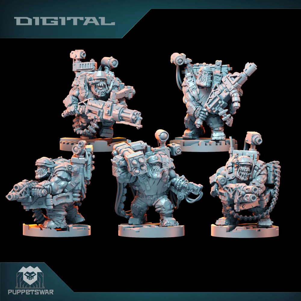 3D Printing For Dummies - Orc Ultimate Badasses Squad, Green Skin