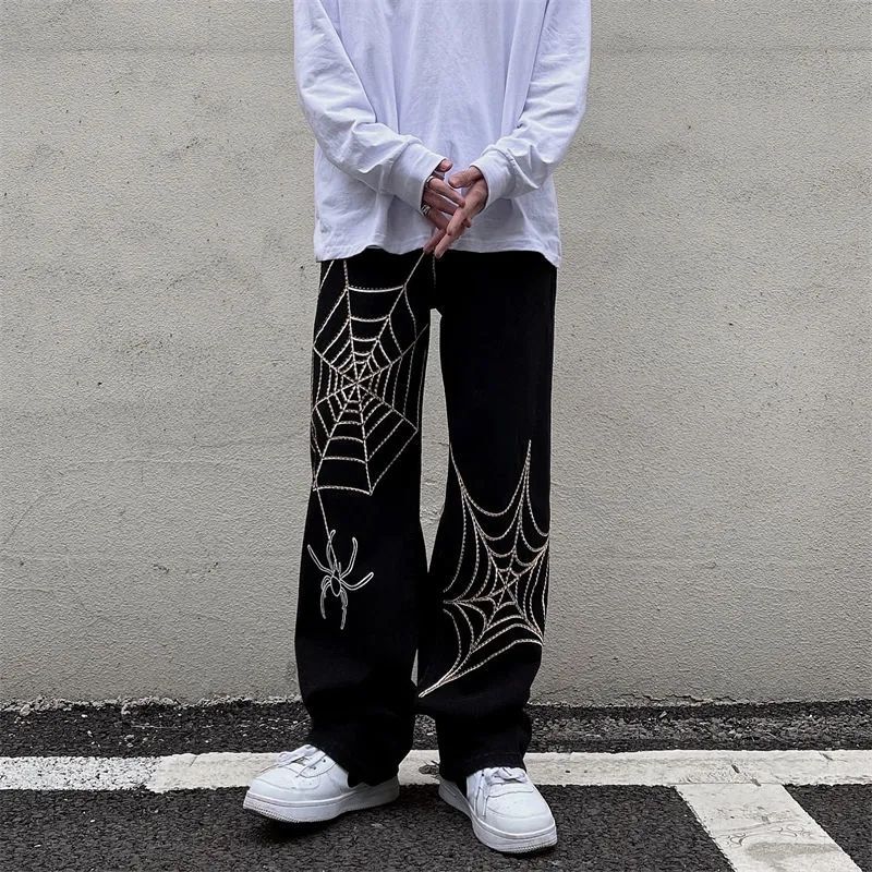 3D Printing Web - Men Women Hip Hop Straight Long