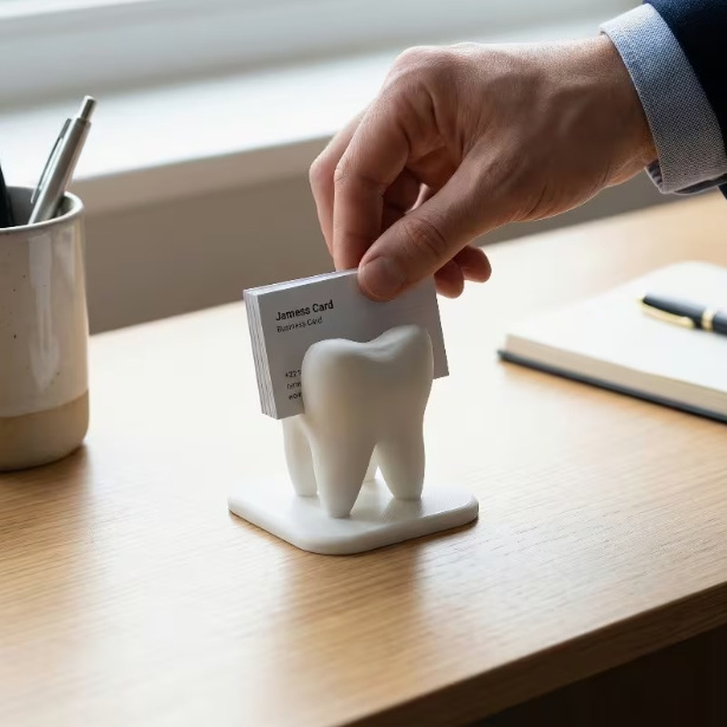 3D Printing Dental - 3d Printed White Tooth Shaped Business