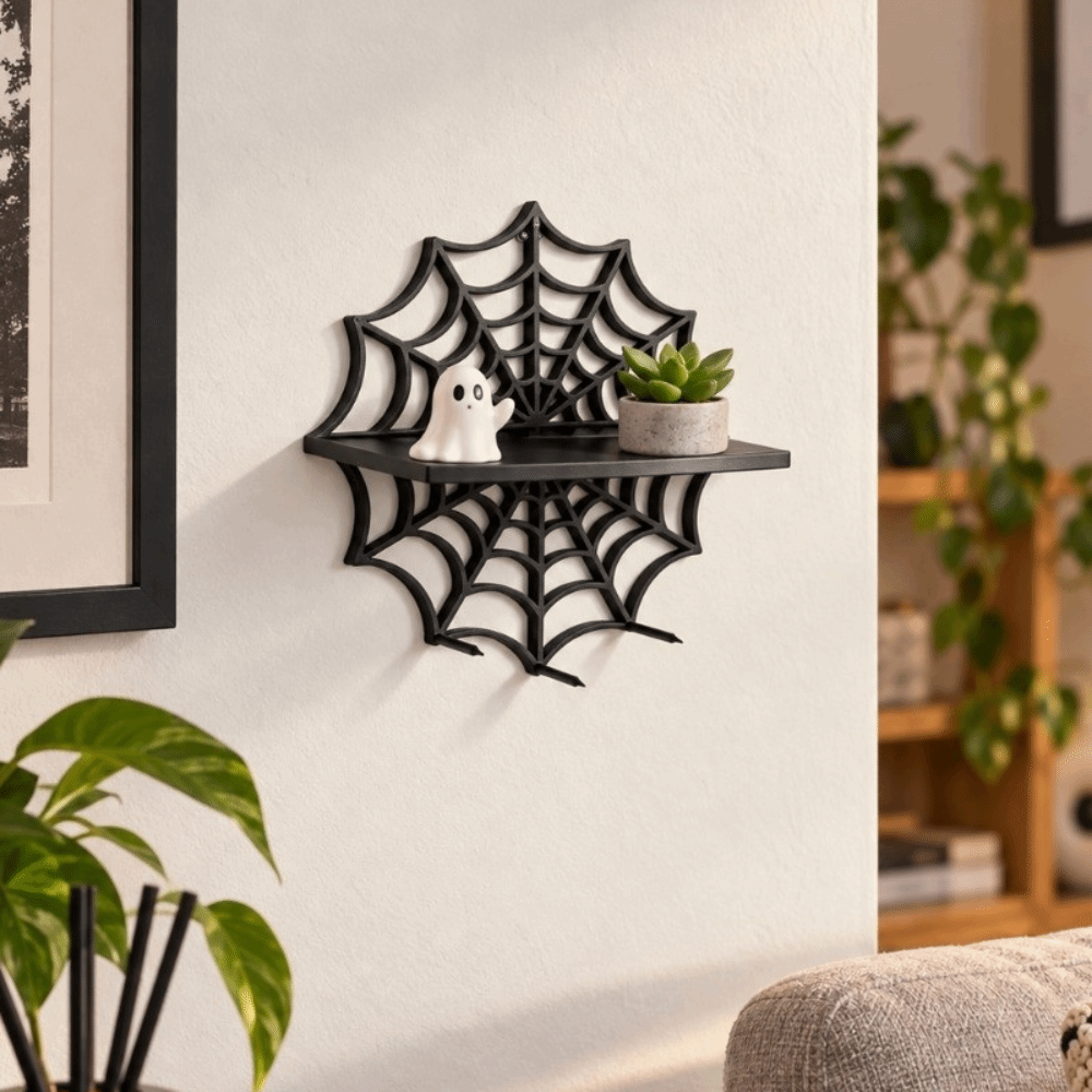 3D Printing Web - 3D Printing Halloween Floating Shelf Black