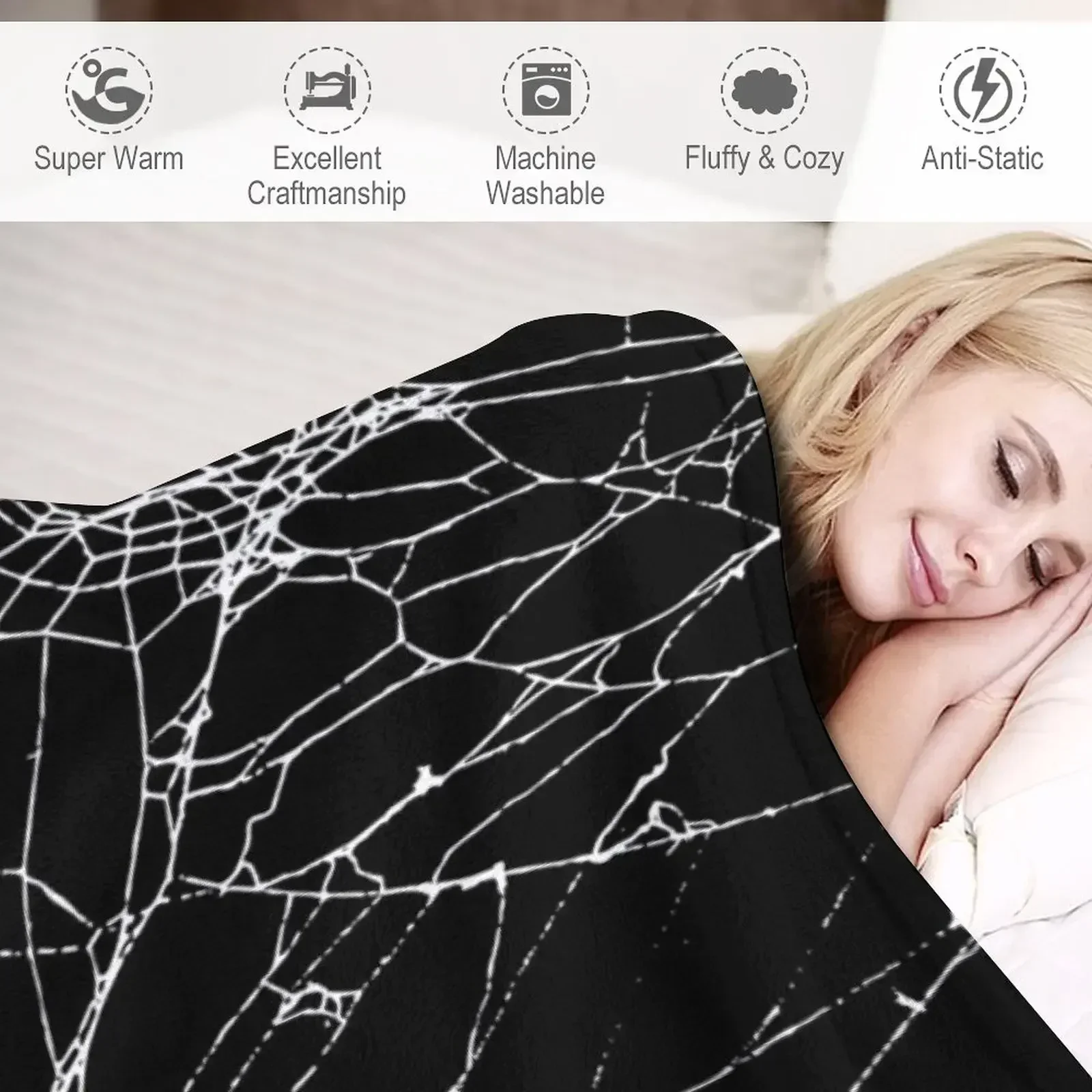 Spider Web Throw Blanket Luxur - 3D Printing Web ulasan dan harga