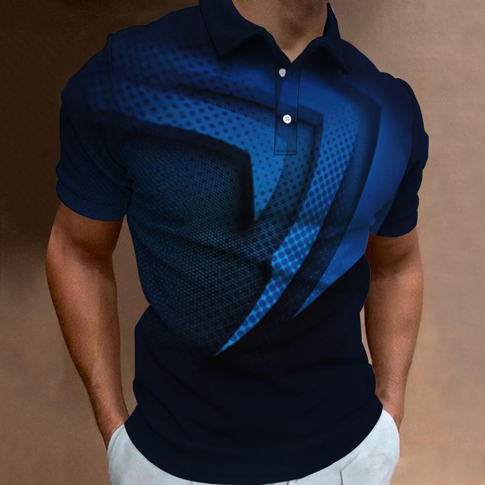 Fashion Polo T-Shirts For Men  - 3D Printing Technology ulasan dan harga