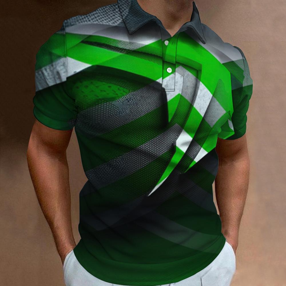Fashion Polo T-Shirts For Men  - 3D Printing Technology ulasan dan harga