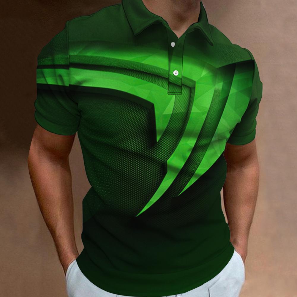 Fashion Polo T-Shirts For Men  - 3D Printing Technology ulasan dan harga