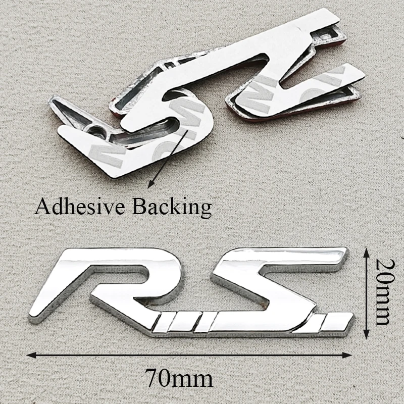 3D Metal RS Logo Car Rear Trun - 3D Printing Online ulasan dan harga