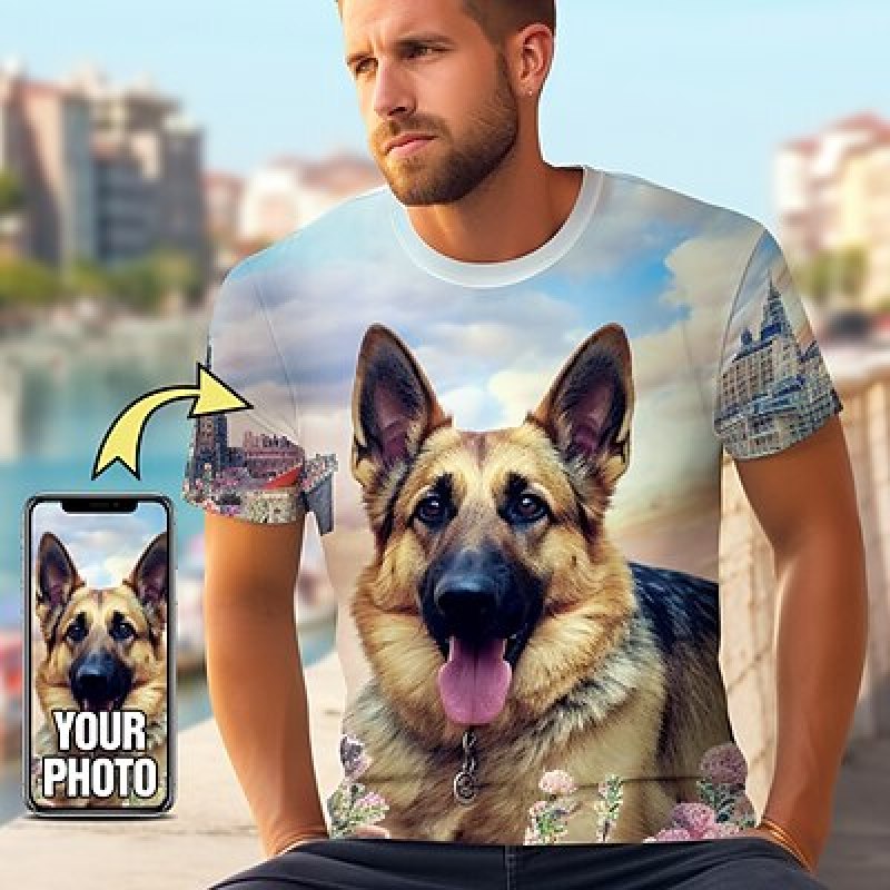 Custom Pet T Shirt for Men Des - 3D Printing Services ulasan dan harga