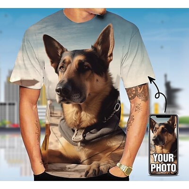 Custom Pet T Shirt for Men Des - 3D Printing Services ulasan dan harga