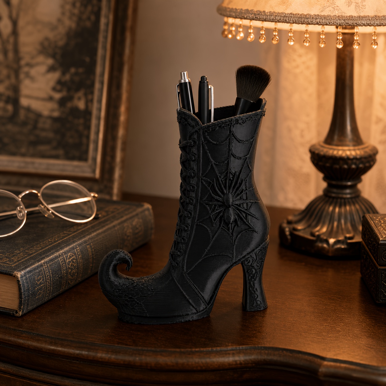3D‑Printed Gothic Witch Boot P - 3D Printing Web ulasan dan harga
